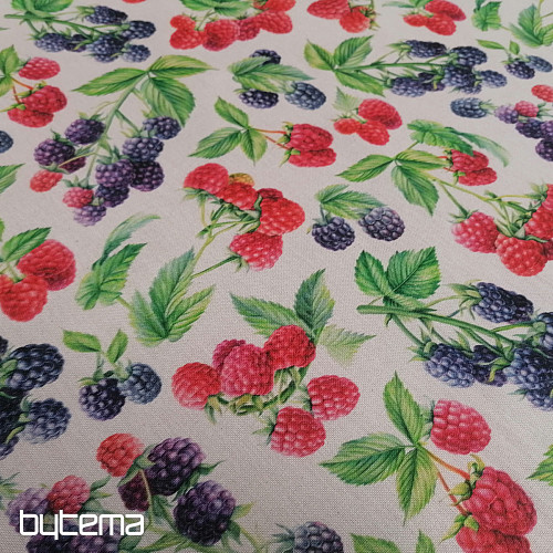 Tela decorativa Frambuesas y moras
