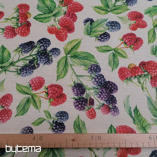 Tela decorativa Frambuesas y moras