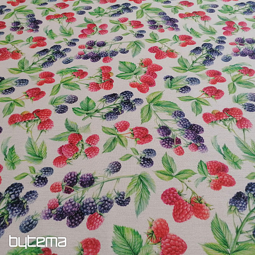 Tela decorativa Frambuesas y moras