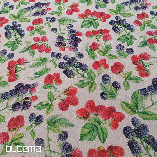 Tela decorativa Frambuesas y moras