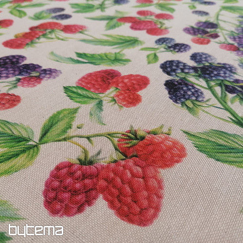 Tela decorativa Frambuesas y moras