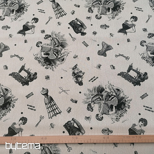 Costura de tela decorativa