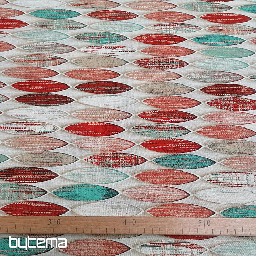 Tela decorativa Surf rojo-turquesa