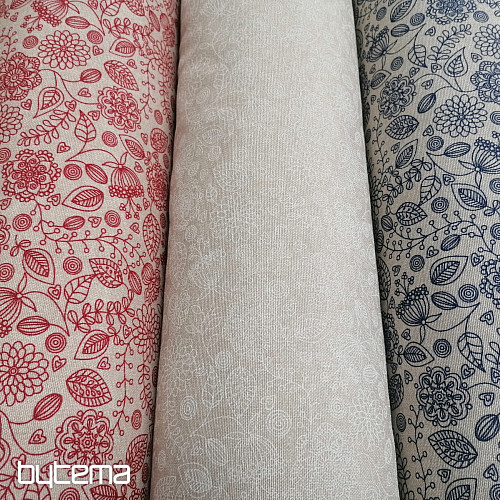 Tela decorativa Flores neón azul