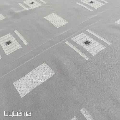 Cortina voile cubo gris beige 180