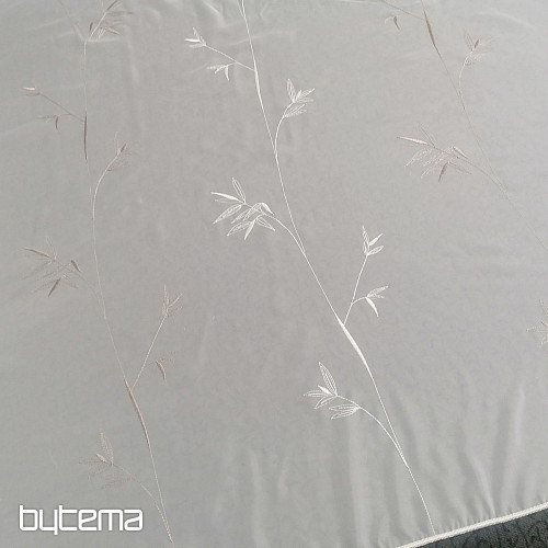 Cortina bordada de lujo GERSTER 11757 blanco