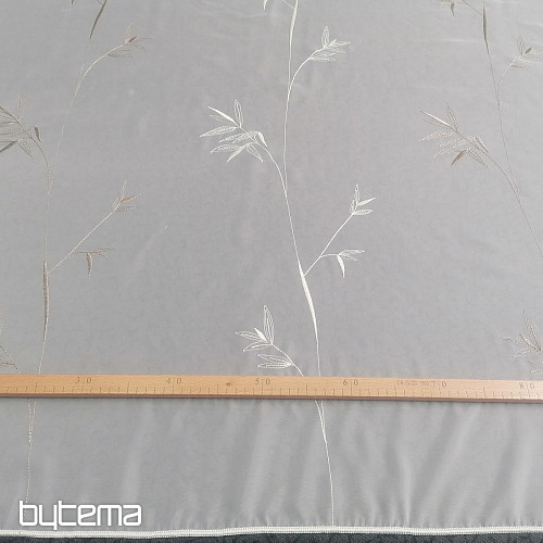 Cortina bordada de lujo GERSTER 11757 blanco