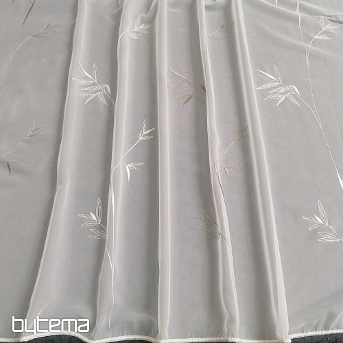 Cortina bordada de lujo GERSTER 11757 blanco