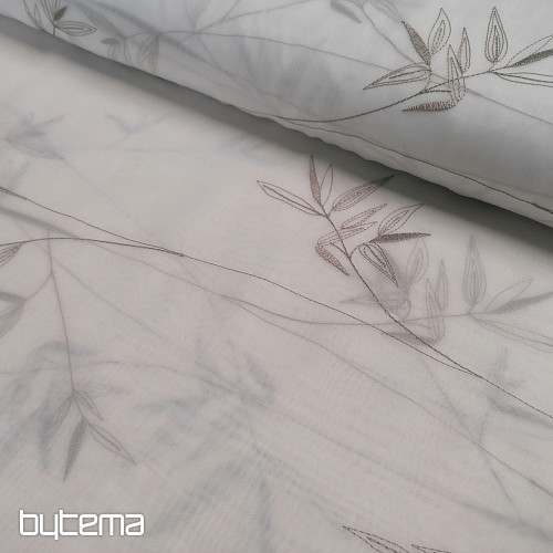 Cortina bordada de lujo GERSTER 11757 blanco