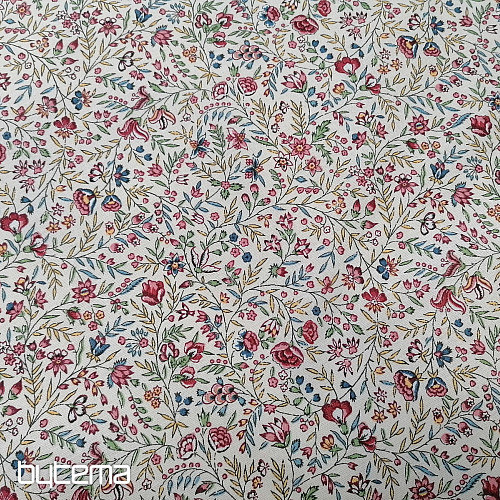 Tela de algodón INDIENE crema