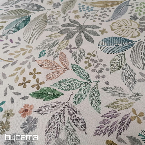 Tela decorativa MELIA HOJAS verde