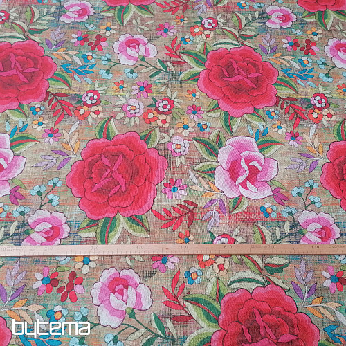 Tela decorativa Flores Manila 280 cm