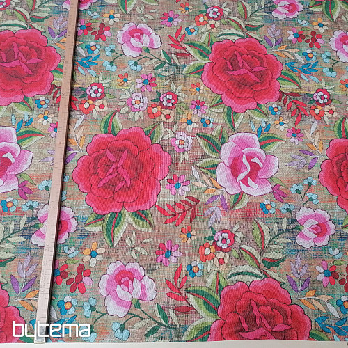 Tela decorativa Flores Manila 280 cm
