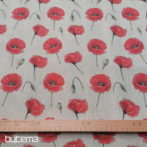 Tela decorativa Amapolas - impresión digital primavera