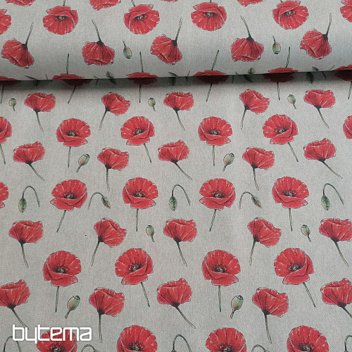 Tela decorativa Amapolas - impresión digital primavera