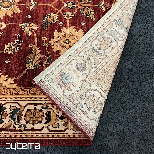 Alfombra de lana de lujo PRAGA rojo/beige