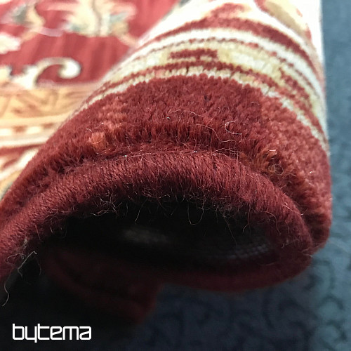 Alfombra de lana de lujo PRAGA rojo/beige