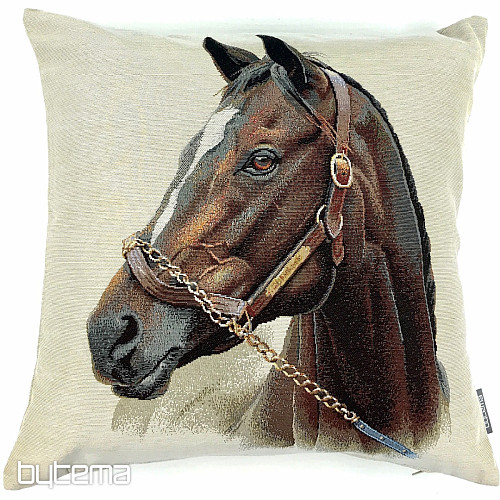 Funda de cojín Gobelino CABALLO MARRÓN