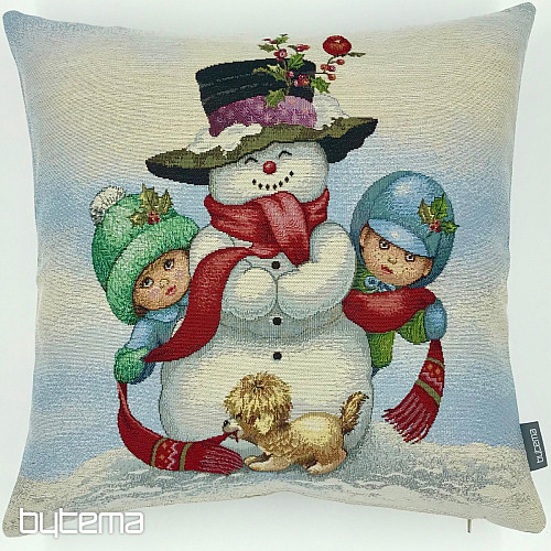 Tapiz navideño MUÑECO DE NIEVE CON NIÑOS