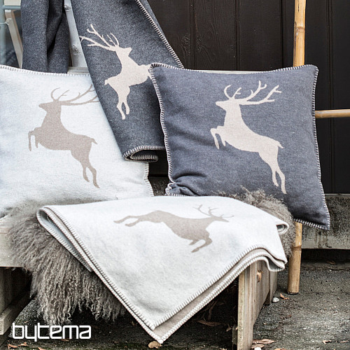 SYLT JELEN - funda de almohada gris claro st. gris
