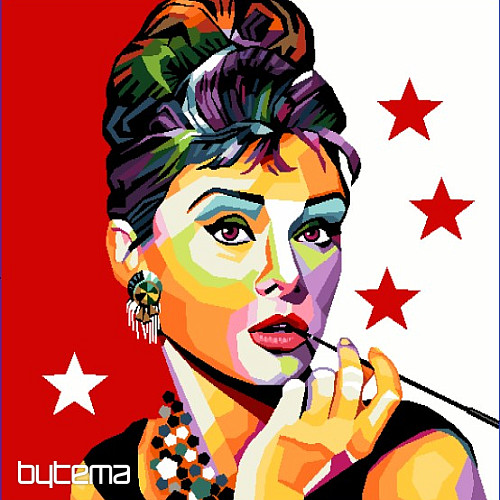 Funda de cojín COMICS Audrey Hepburn Tapiz