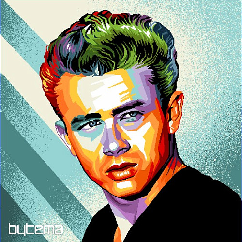 Funda de cojín COMICS James Dean Tapiz