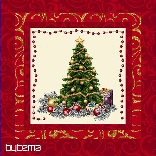 Funda de almohada decorativa navideña ÁRBOL EN UN MARCO