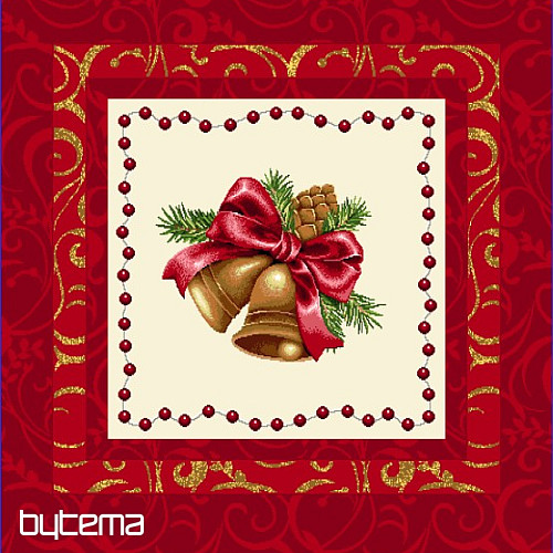 Funda de almohada decorativa navideña BELL IN A FRAME
