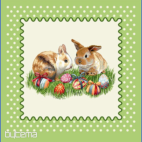 Funda de almohada tapiz conejitos de Pascua