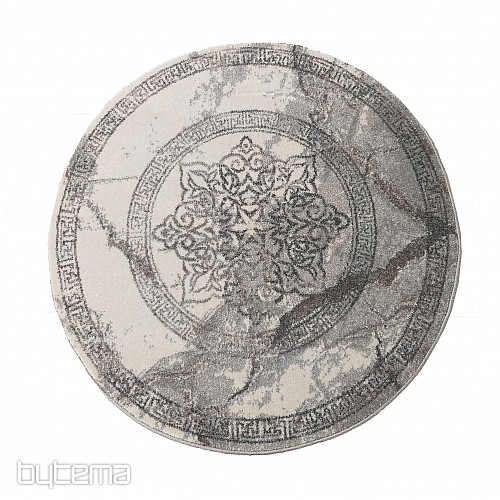Alfombra circular moderna VISTA BLANCO GRIS