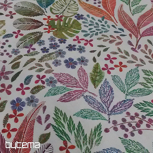 Tela decorativa MELIA HOJAS de colores