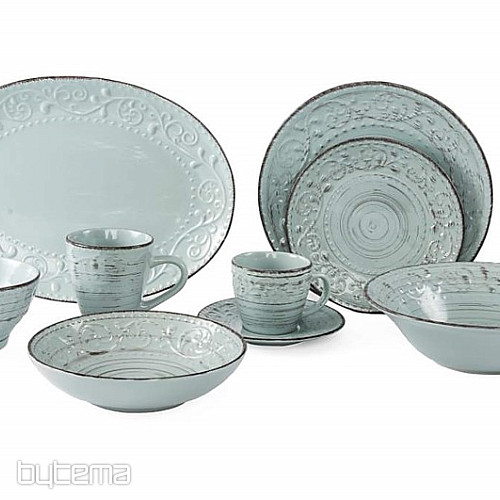 Plato llano RELIEVE AZUL 28X3 cm