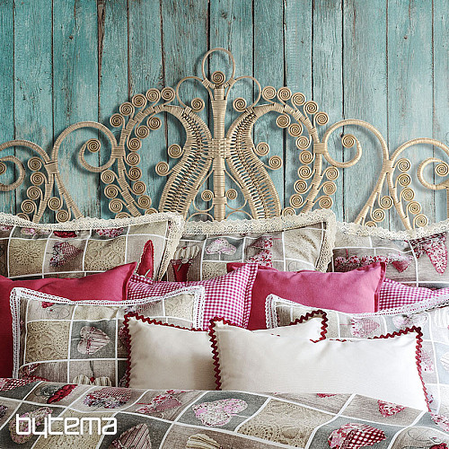 Tela decorativa SRDÍČKA LIDIA rojo
