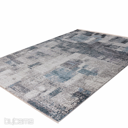 Alfombra moderna MEDELLIN 407 plata / azul