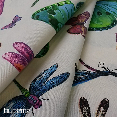 tela decorativa Mariposas y libélulas