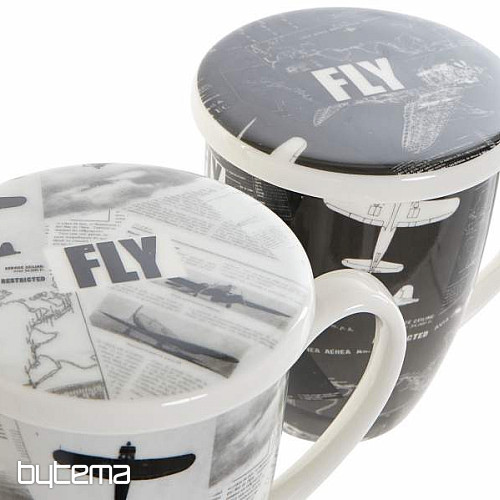 Juego de té de aviación con colador 300 ml.