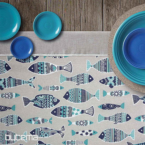 Tela decorativa navideña PESCADO