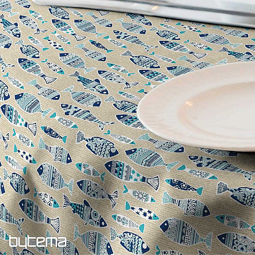 Tela decorativa navideña PESCADO