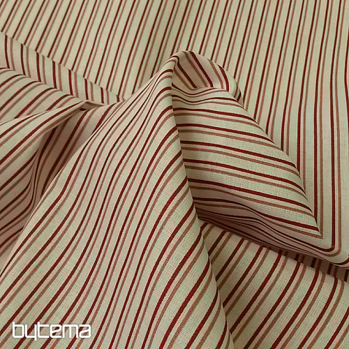 Tela de algodón STRIPE rojo-rosa