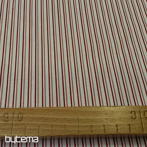 Tela de algodón STRIPE rojo-rosa