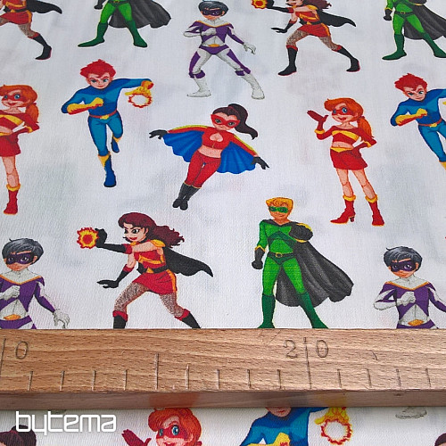 Satén de algodón infantil ACTION HEROES digital