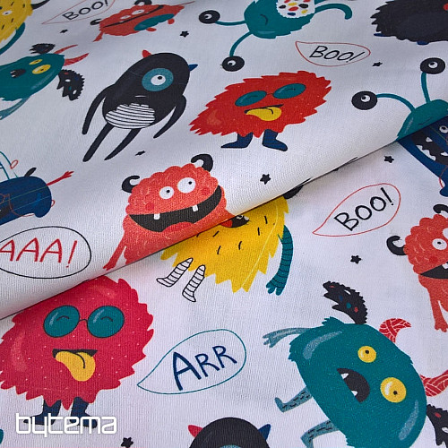 Satén de algodón infantil MONSTERS digital