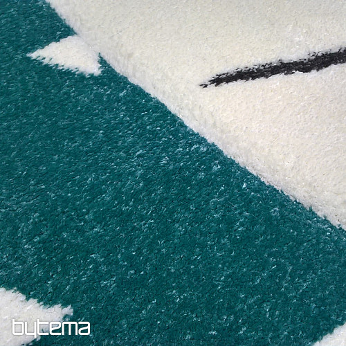 Alfombra infantil PASTEL Conejito Turquesa