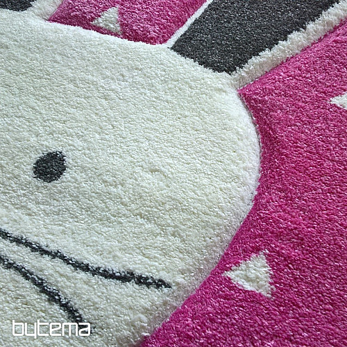 Alfombra redonda infantil PASTEL Conejito rosa