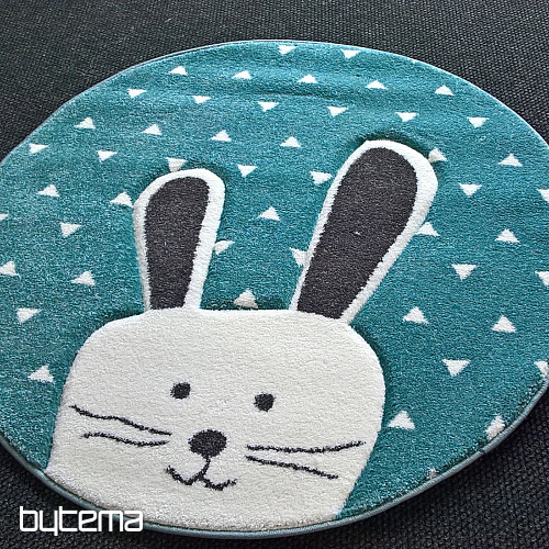 Alfombra infantil PASTEL Conejito Turquesa