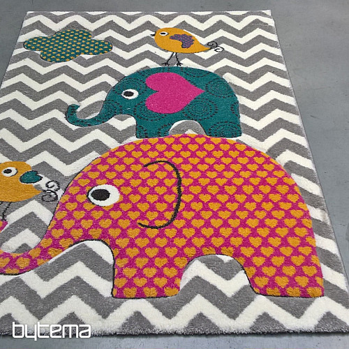 Alfombra infantil PASTEL Elefantes