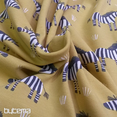 Punto de algodón ZEBRA amarillo-verde