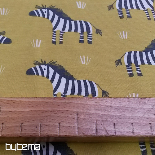 Punto de algodón ZEBRA amarillo-verde